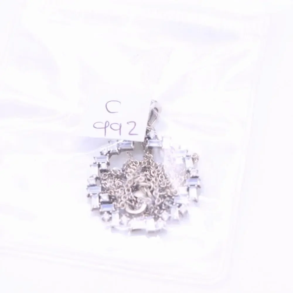 Authentic PANDORA Shards of Sparkle Necklace with Baguette Cut Zirconia